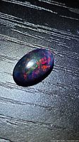 Top view showing the opal’s multicolour play-of-colour