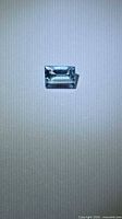 Top view of rectangular aquamarine