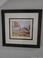 Framed print showing full artwork, mat and frame
