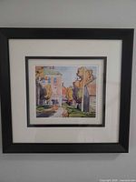 Framed print front view showing image, mat and frame