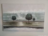 Full view of acrylic painting on wall