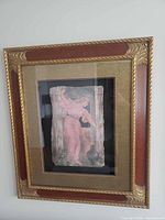 Front view of framed artwork showing full composition