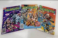 Front covers of all three The Warlord issues laid out