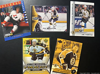All five Joe Thornton cards laid out