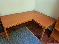 Full view of L-shaped desk showing both sections
