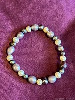 Full view of pearl stretch bracelet