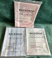 Front view of all three sealed backdrops