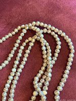 Close-up of pearl shapes and luster