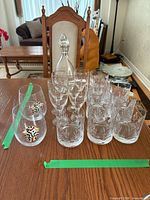 Entire set arranged on table