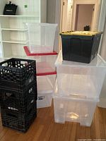 Group shot of all totes and crates