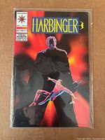 Front cover of Harbinger #21 in bag and board