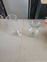Both glass vases overview