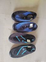 Both pairs side by side top view