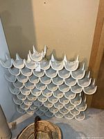 Front view of assembled plastic wine rack