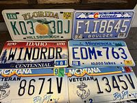 Overview of all six plates