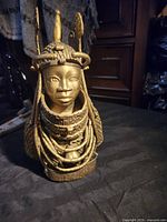 Front view of Benin style bust figurine