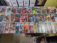 All comics laid out showing covers and issue numbers