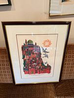 Front view of framed print showing artwork