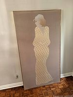 full view of framed textile artwork front