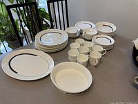 Entire 54-piece set laid out showing pattern and counts