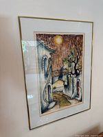 Front view of framed Zvi Livni print