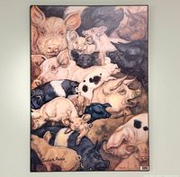 Full view of the pig art print