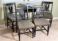 Group view of all four matching chairs