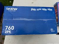 Top of sealed Brother TN760 2PK box