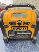 Front view showing DeWalt logo, display, controls