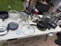 Overview of all cookware on table