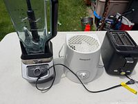 Ninja blender, Honeywell air purifier, Oster toaster on table