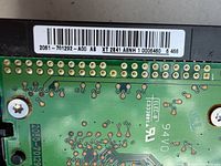 Rear PCB and interface pins of WD800JB hard drive