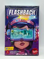 Front of sealed Flashback: Zombie Kidz box showing title, artwork, age rating