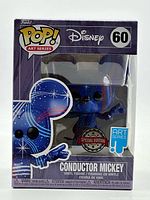 Front view of boxed Conductor Mickey showing figure and Special Edition sticker