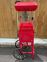 Full view of popcorn cart front