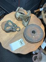 All three pulley items on table