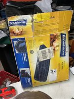 Front of Broadstone air bed box showing product image and brand