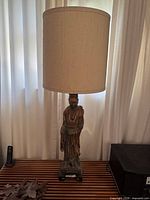 Full view of lamp with shade