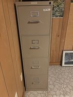Front view showing full cabinet and five drawers