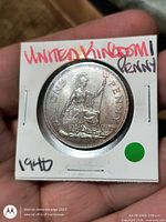 Reverse showing seated Britannia and ONE PENNY legend