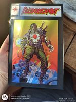 Front cover showing Bloodshot #1 holographic foil design, Valiant logo, price and issue details