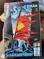 Front cover showing Superman #75 Death of Superman artwork and DC logo