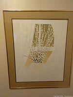 Full view of framed botanical artwork