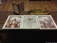 All five items displayed on table