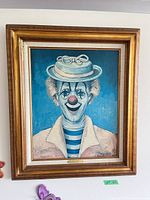 Full view of framed Girl Clown canvas print