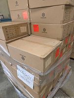 Shrink-wrapped pallet of Hexgears cartons