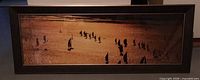 Front view of panoramic framed photograph showing sailboats scene and complete frame