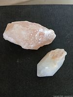 Both mineral specimens side by side