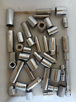 Top view showing full assortment of sockets and accessories in tray