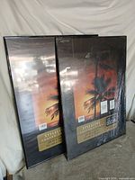 pair of shrink-wrapped black Styleline poster frames